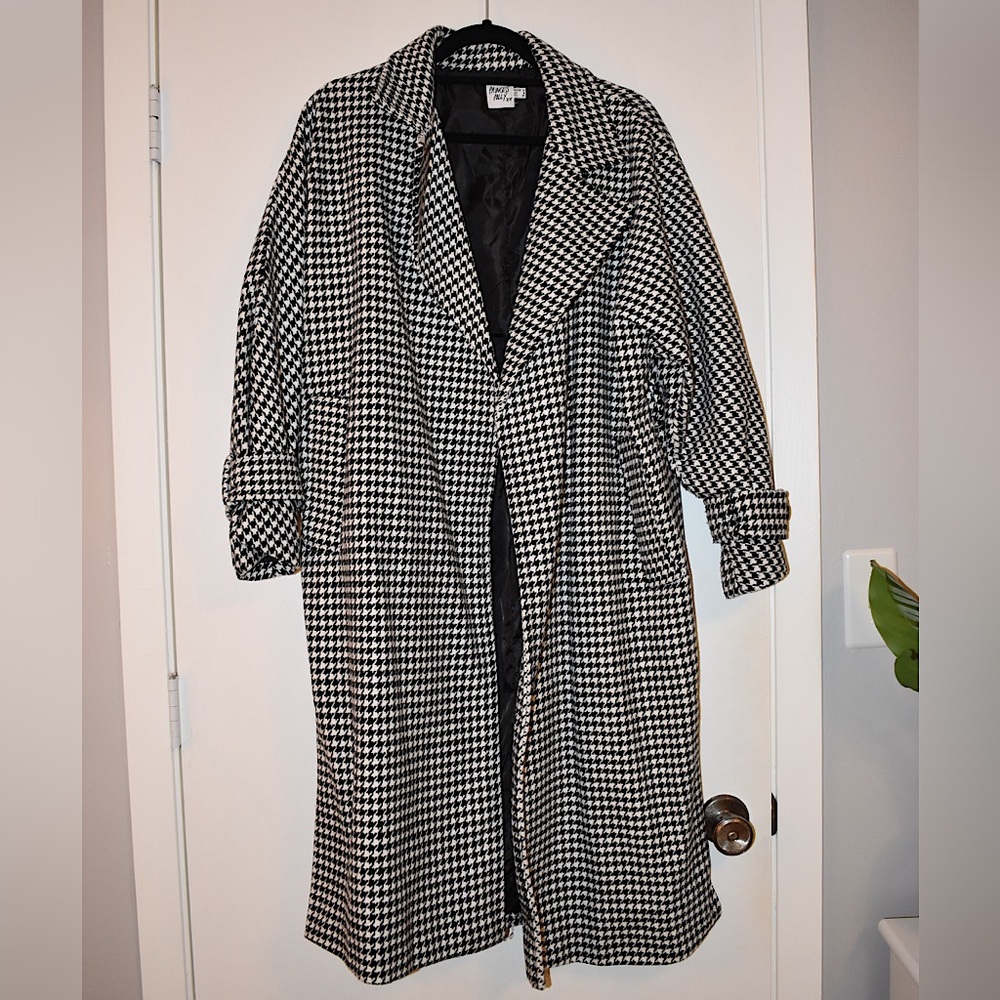Princess Polly Black & White Trench Coat